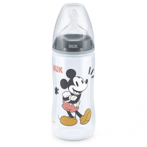 NUK Disney Mickey Mouse First Choice Plus Μπιμπερό (PP) 6-18 μηνών 300ml Με Θηλή Σιλικόνης (10.741.034)